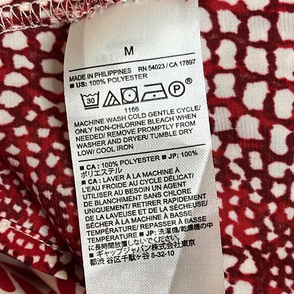 Banana Republic TWIST-NECK RED SUNSET MIDI DRESS Elegant Red and White Dress - Picture 4 of 15